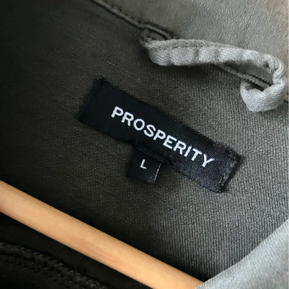 PROSPERITY Dark Greyish Green Denim Medium Weight Jacket Size L - Picture 9 of 10